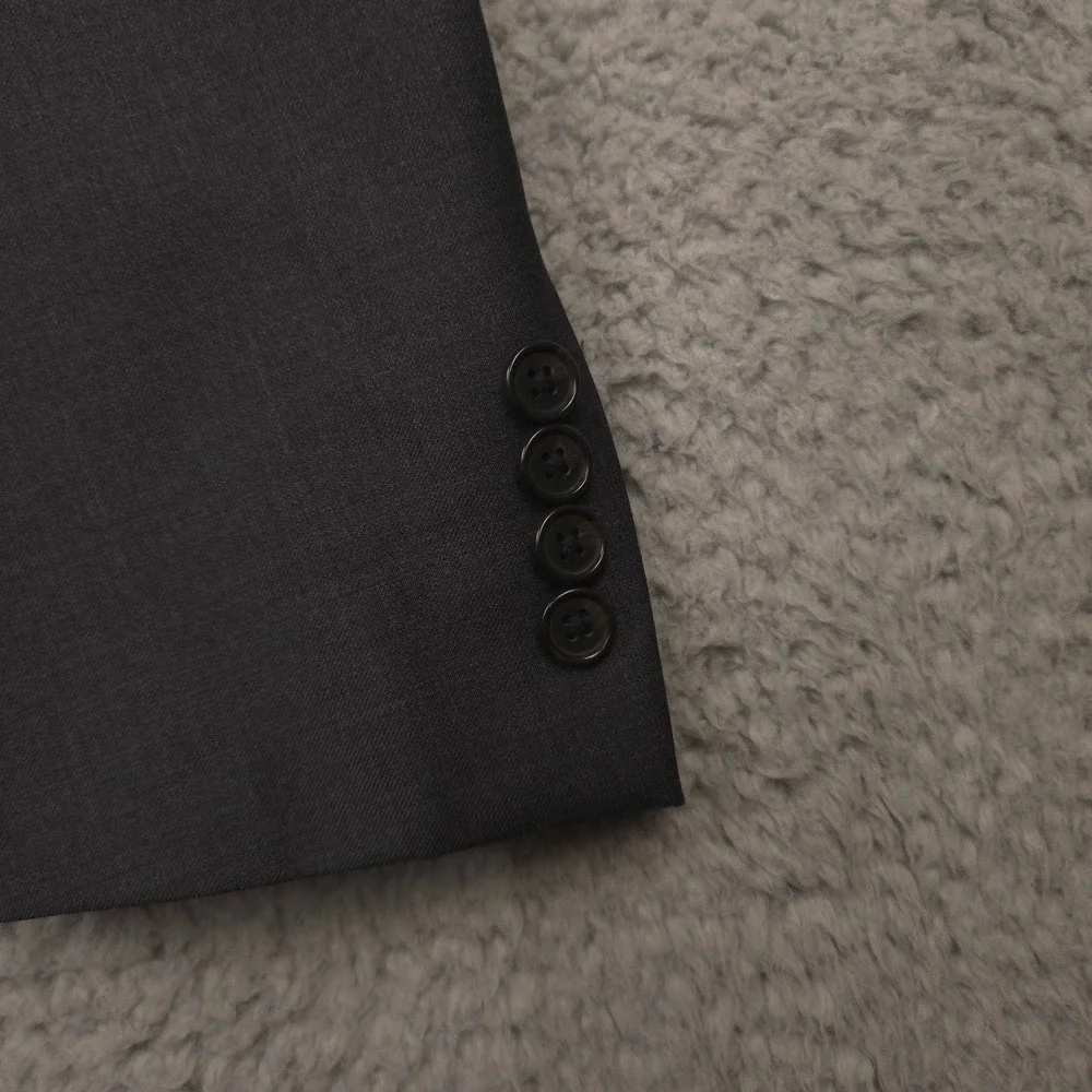 Lauren Ralph Lauren Blazer Mens 42L Gray 100% Wool Natural Stretch Jacket
